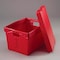 Global Industrial Corrugated Postal Storage Tote, 18-1/2 in L x 13-1/4 in W x 12 in H, Red, Plastic 257915RD - alternate 2